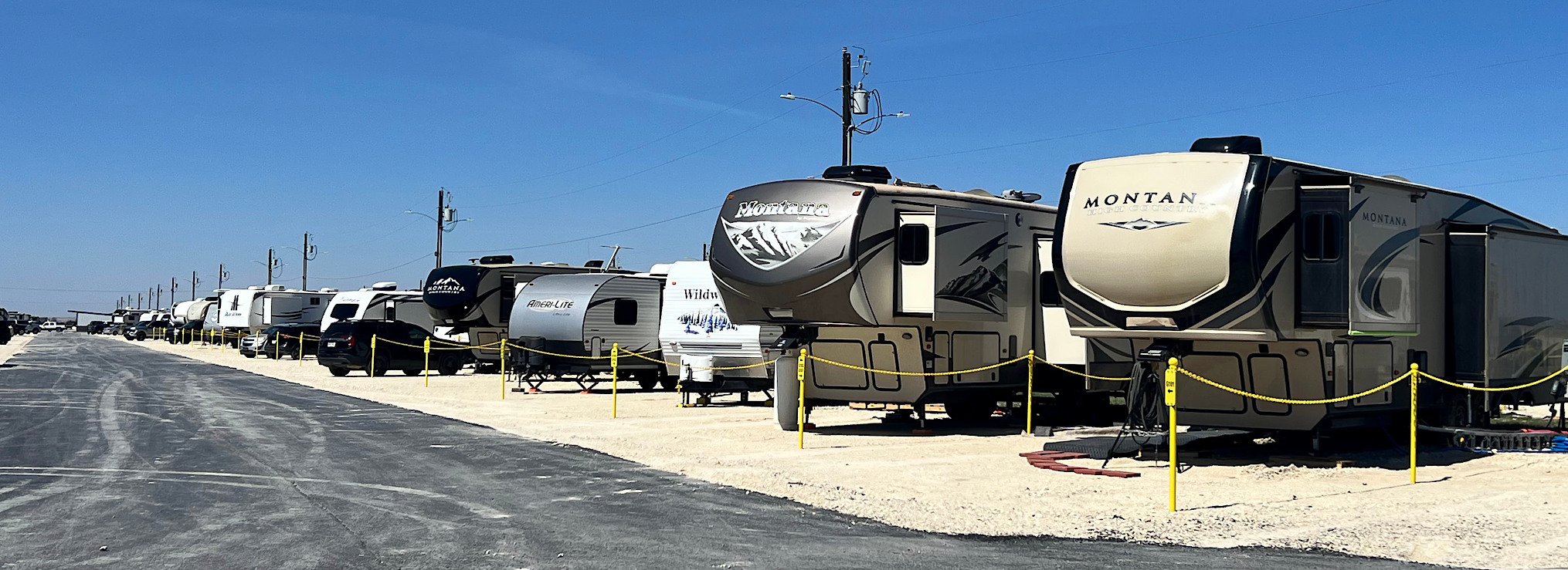 Row of RVs